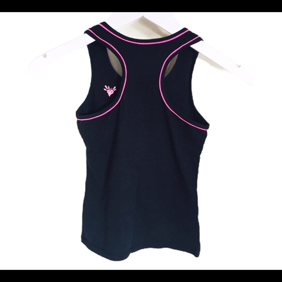 JUSTICE Neon Animal Print Mixed Media Racerback Tank Hot Pink Girl Age 8Y - Picture 4 of 8